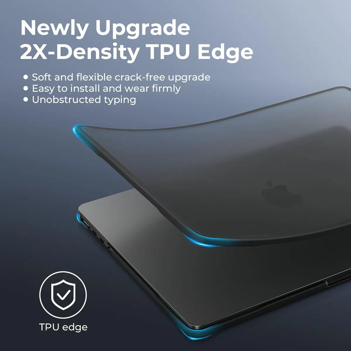 BlueSwan Anti-Cracking Case for MacBook Pro 16 inch M5-M1 Pro/Max 2026-2021 | Frosted Black - view 5