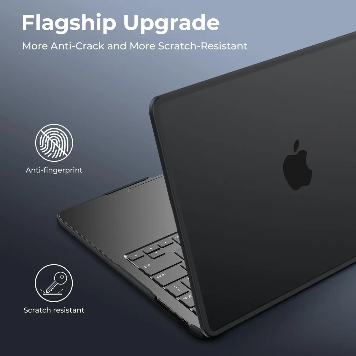 BlueSwan Anti-Cracking Case for MacBook Pro 16 inch M5-M1 Pro/Max 2026-2021 | Frosted Black - view 6