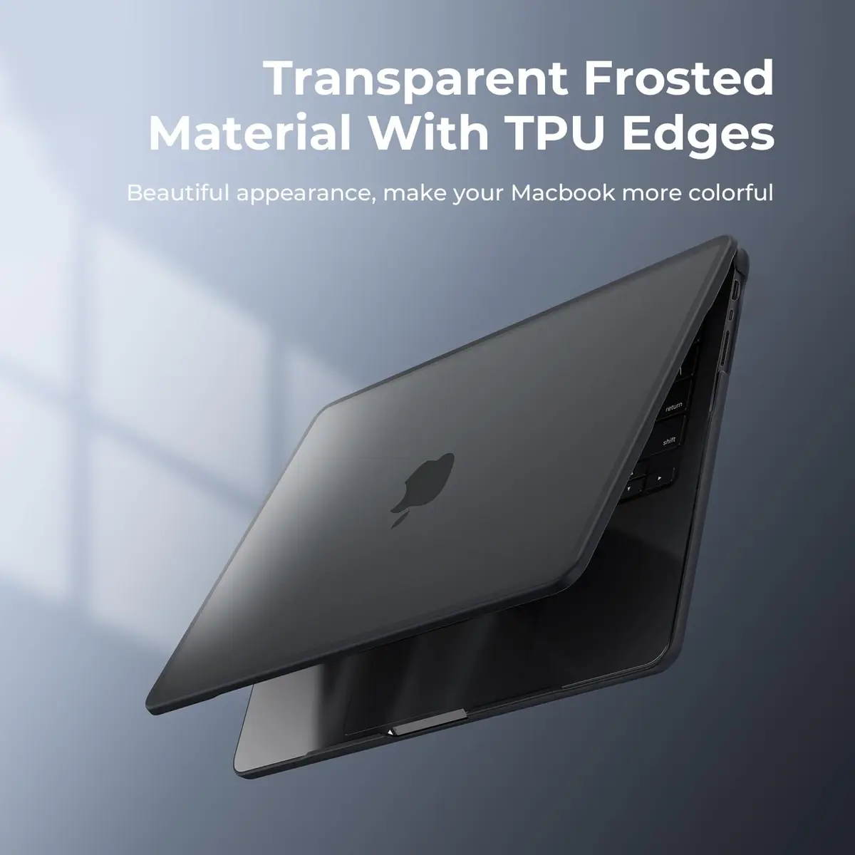 BlueSwan Anti-Cracking Case for MacBook Pro 16 inch M5-M1 Pro/Max 2026-2021 | Frosted Black - view 8