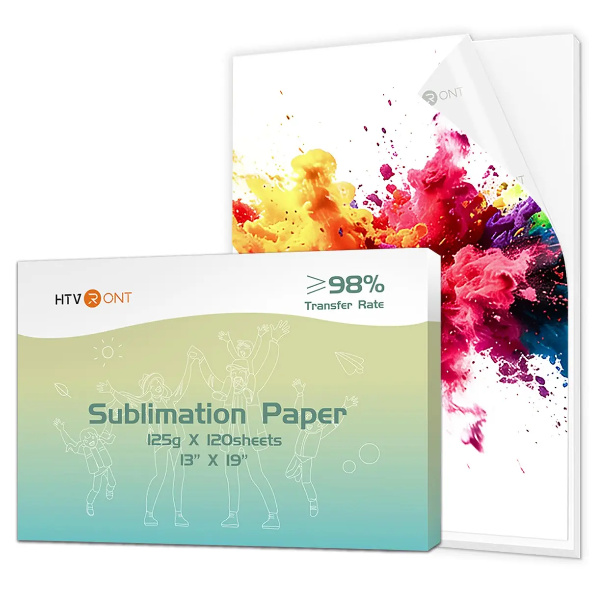 HTVRONT Sublimation Paper 13x19 Inch | 120 Sheets for T-shirts, Mugs & More - main product image