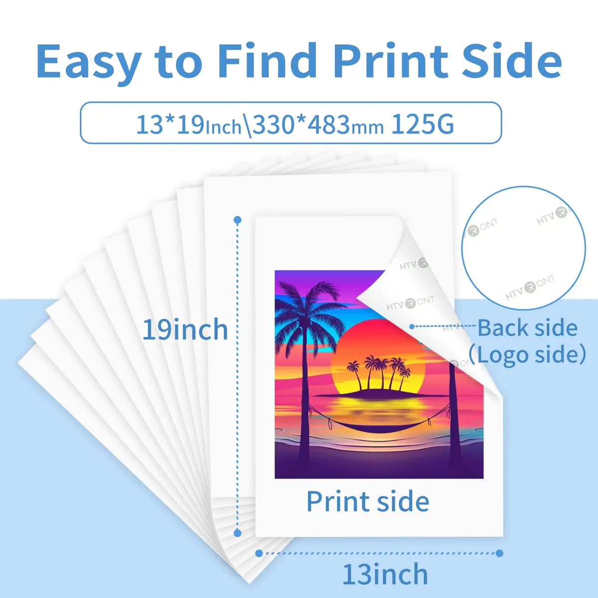 HTVRONT Sublimation Paper 13x19 Inch | 120 Sheets for T-shirts, Mugs & More - view 2