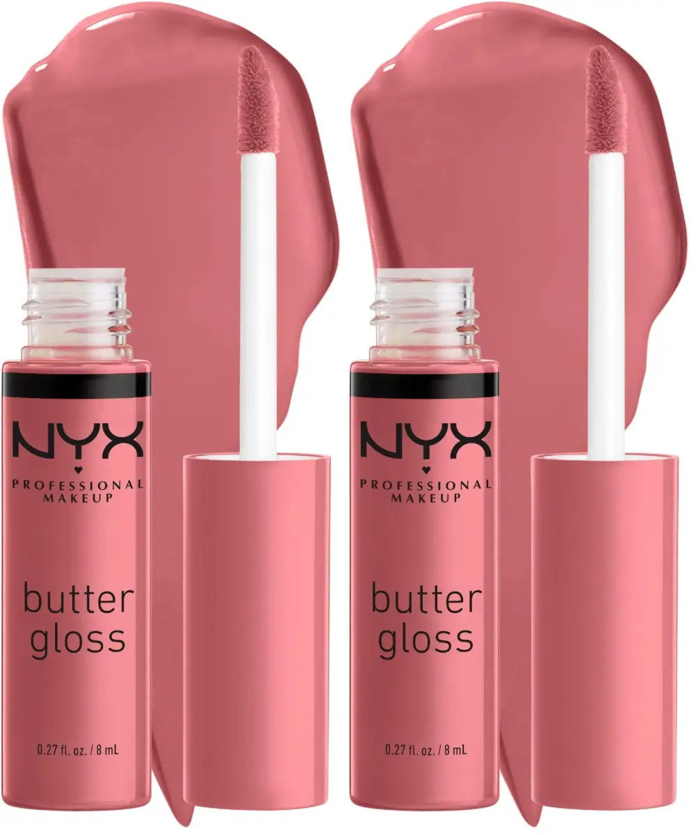 NYX PROFESSIONAL MAKEUP Butter Gloss, Tiramisu Brown (Pack of 2) | Non-Sticky, Sheer-Medium Coverage - main product image