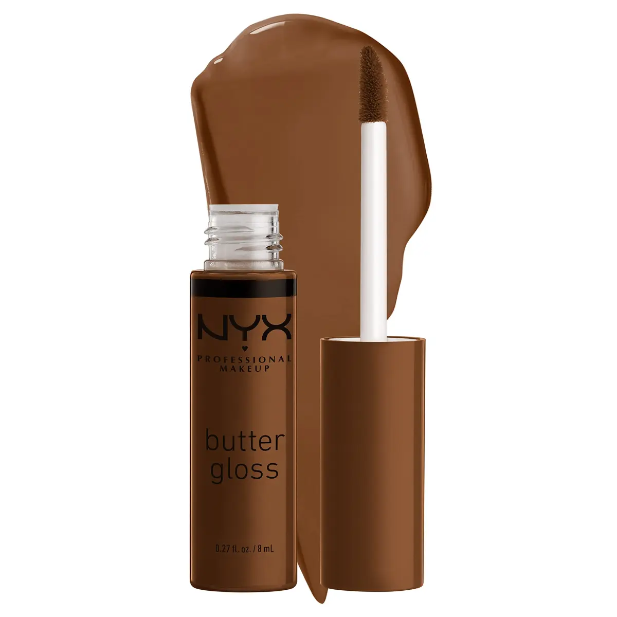 NYX PROFESSIONAL MAKEUP Butter Gloss Brown Sugar Caramelt (Medium Brown) 16ml (0.54 Fl Oz) Pack of 2 | Non-Sticky Gloss for Brown Skin Tones - view 2