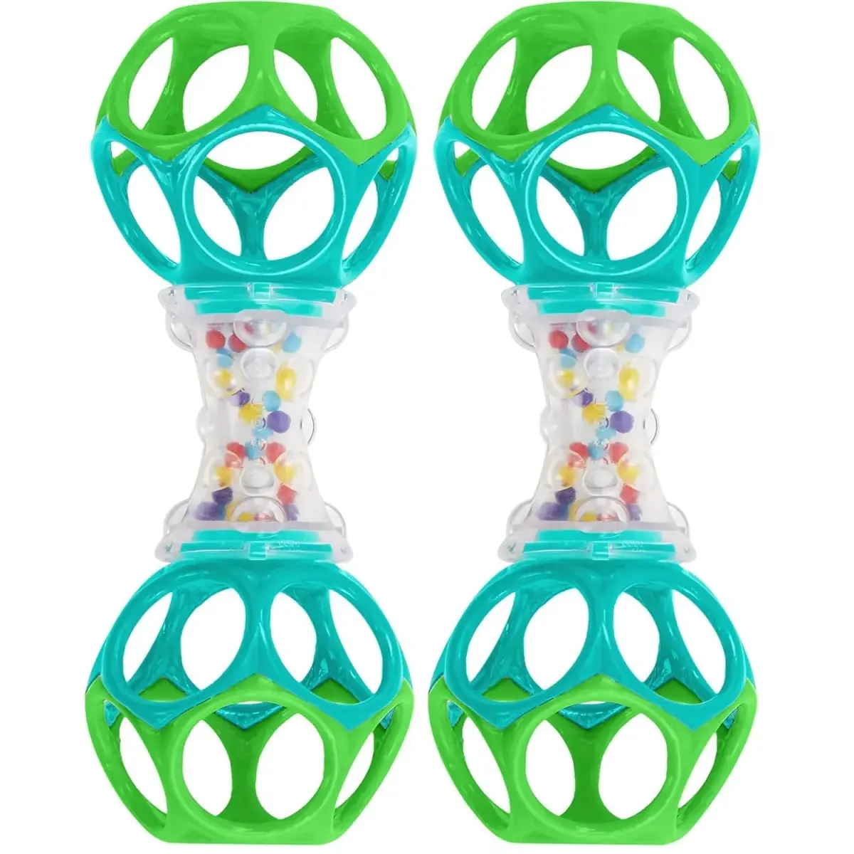 Bright Starts Oball Shaker Rattle Toy 2-Pack | BPA-Free, Easy-Grip for Newborns - main product image