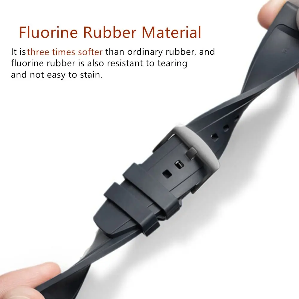Niziruoup Watch Band Quick Release Fluororubber 19mm 20mm 21mm 22mm | Durable, Skin-Friendly, Waterproof - view 3