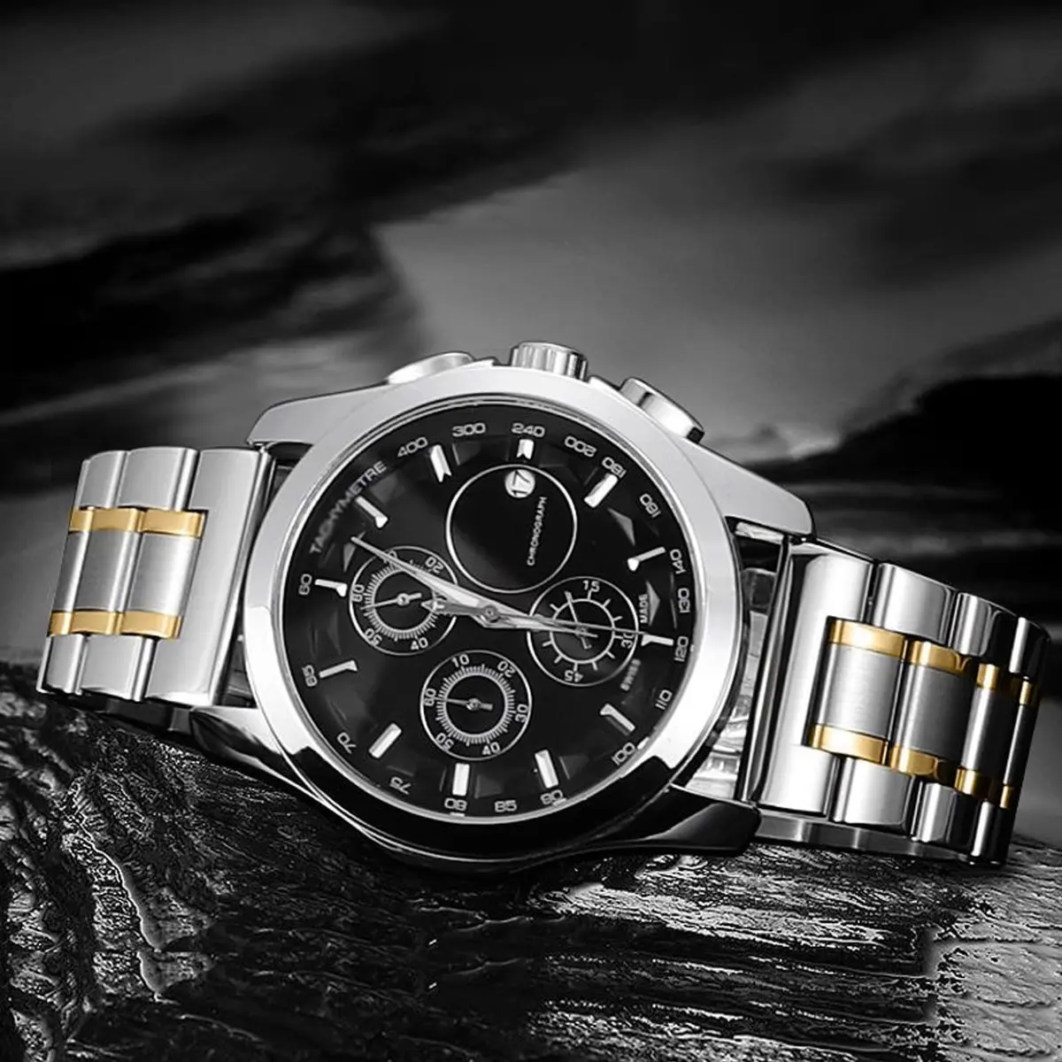 Niziruoup 21mm Stainless Steel Watch Band | Two Tone Silver/Gold, Adjustable & Durable (70-120 chars) - view 7