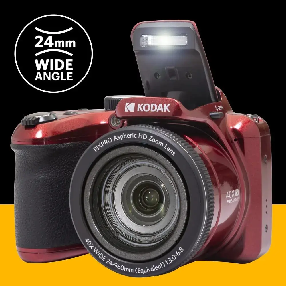 KODAK Pixpro Astro Zoom AZ405 Digital Camera Red | 20MP 40x Optical Zoom Full HD 1080p Video - view 5