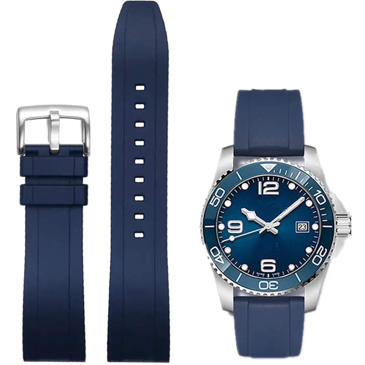 Niziruoup Fluororubber Watch Band 19mm-24mm | Quick Release, Waterproof, Durable - main product image