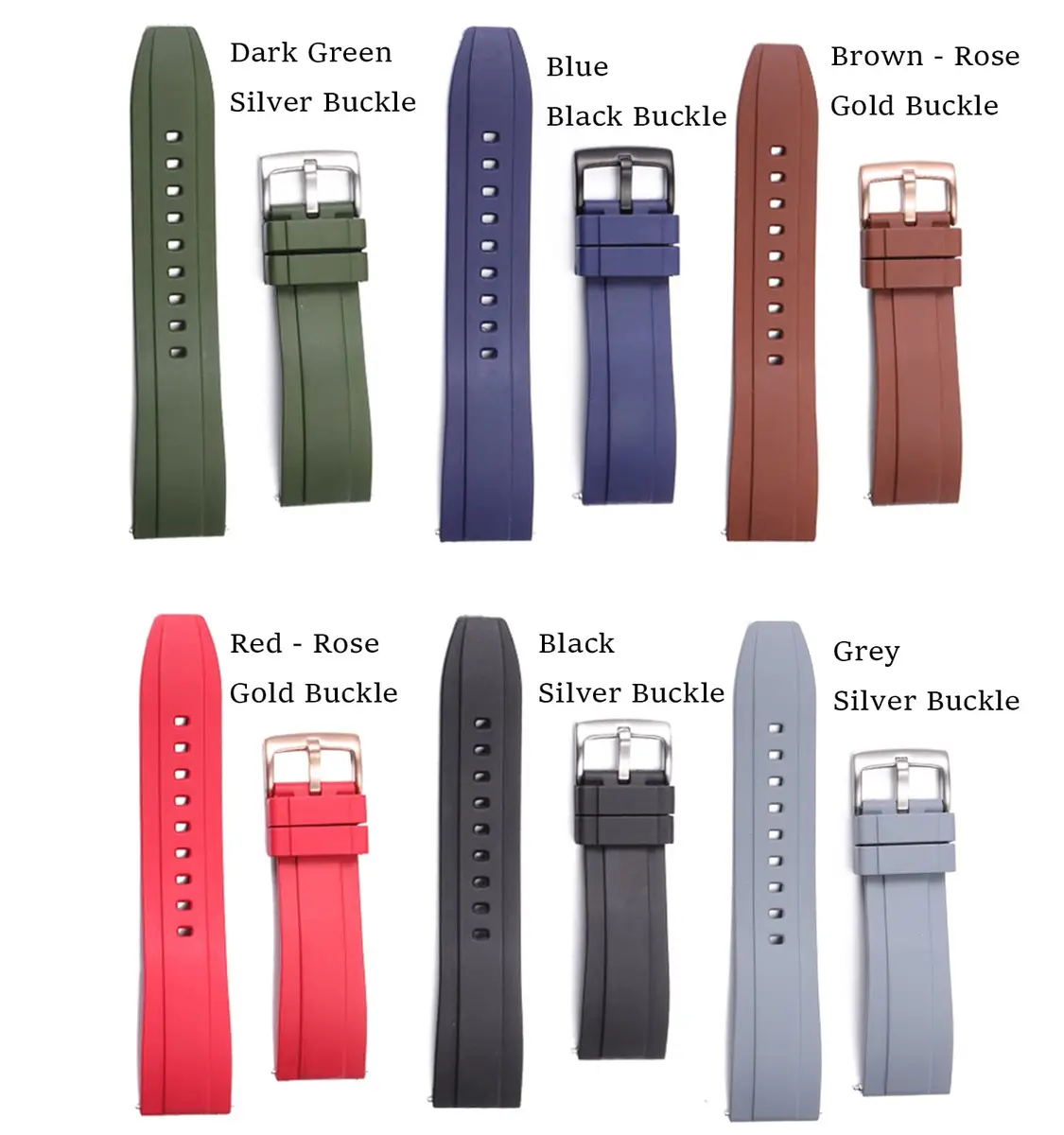Niziruoup Fluororubber Watch Band 19mm-24mm | Quick Release, Waterproof, Durable - view 7