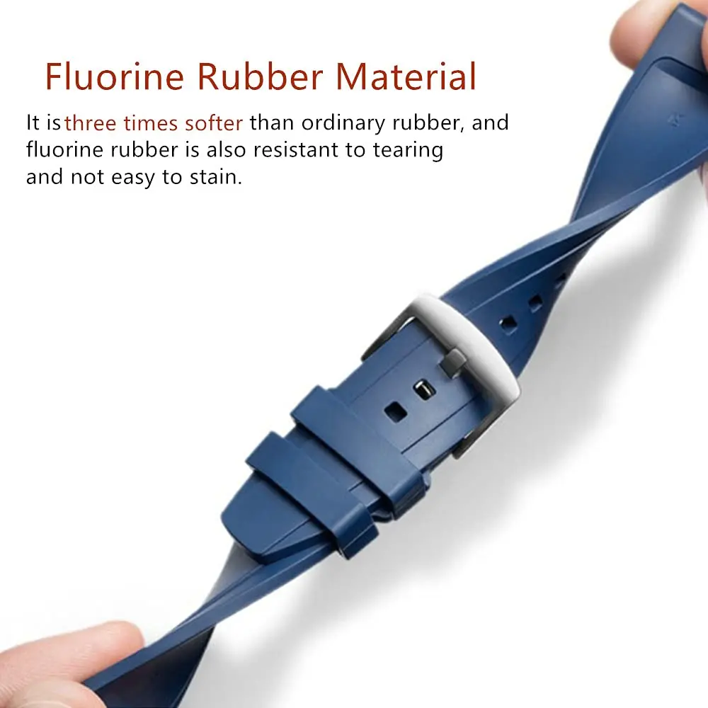 Niziruoup Fluororubber Watch Band 19mm-24mm | Quick Release, Waterproof, Durable - view 3