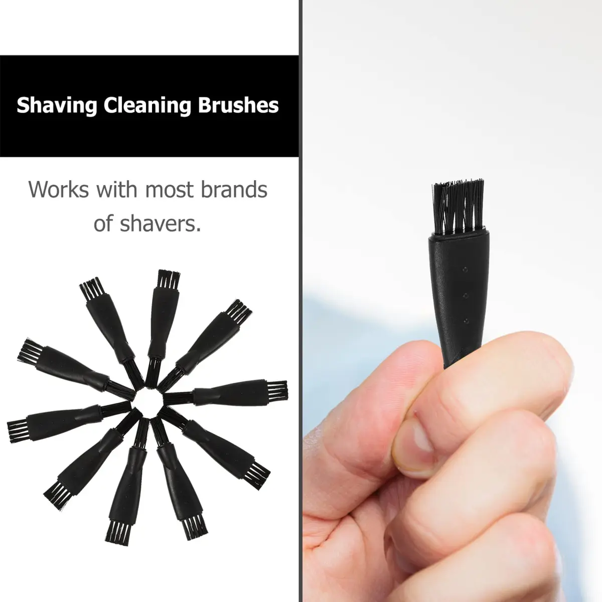 GLEAVI Electric Razor Cleaning Brushes 10-Pack | Dual-Head Design for Men's Shaver Maintenance - view 9