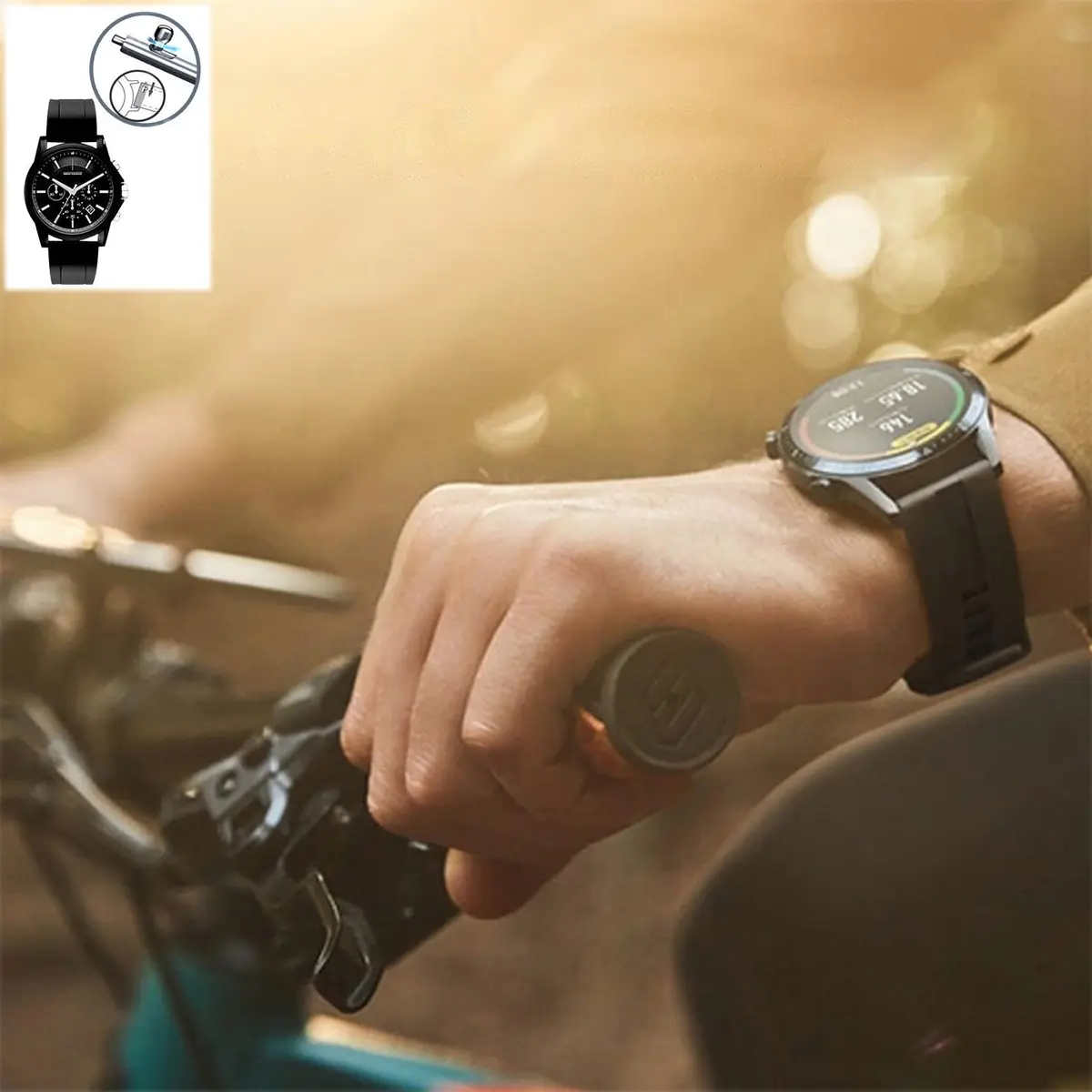 Niziruoup Quick Release Fluororubber Watch Band 22mm | Soft Durable FKM Rubber Replacement Strap for Men & Women - view 8