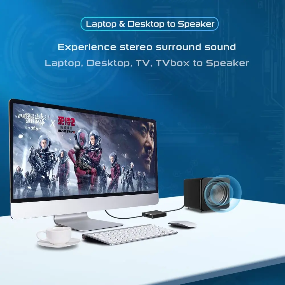 RYXN USB to Optical & 3.5mm Audio Converter with OTG Adapter | 192kHz/24-bit Digital to Analog Audio - view 5
