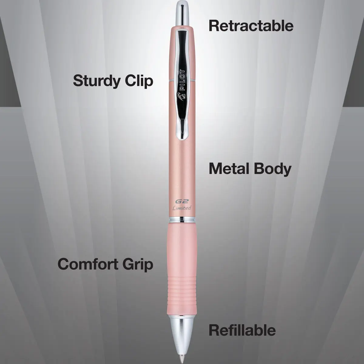 PILOT G2 Limited Gel Pen, Fine Point 0.7mm, Rose Gold Barrel | Smooth Ink Flow Writing Instrument - view 4