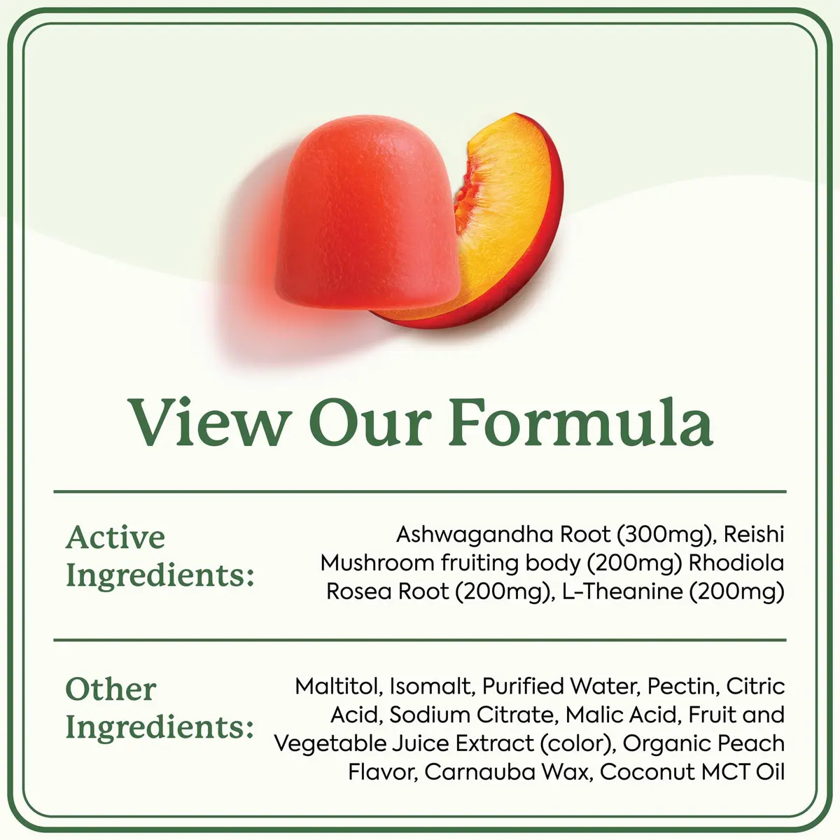 Plant People WonderCalm Mushroom & Ashwagandha Gummies, Peach Flavor 60ct | Support Calm & Well-Being - view 8