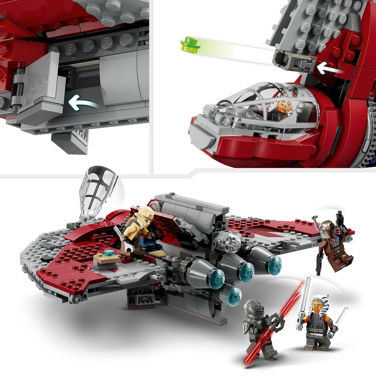 LEGO Star Wars Ahsoka Tano's T-6 Jedi Shuttle | 599 pcs | Creative Star Wars Toy for Kids 9+ - view 5