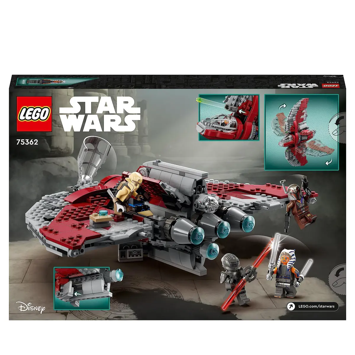 LEGO Star Wars Ahsoka Tano's T-6 Jedi Shuttle | 599 pcs | Creative Star Wars Toy for Kids 9+ - view 9