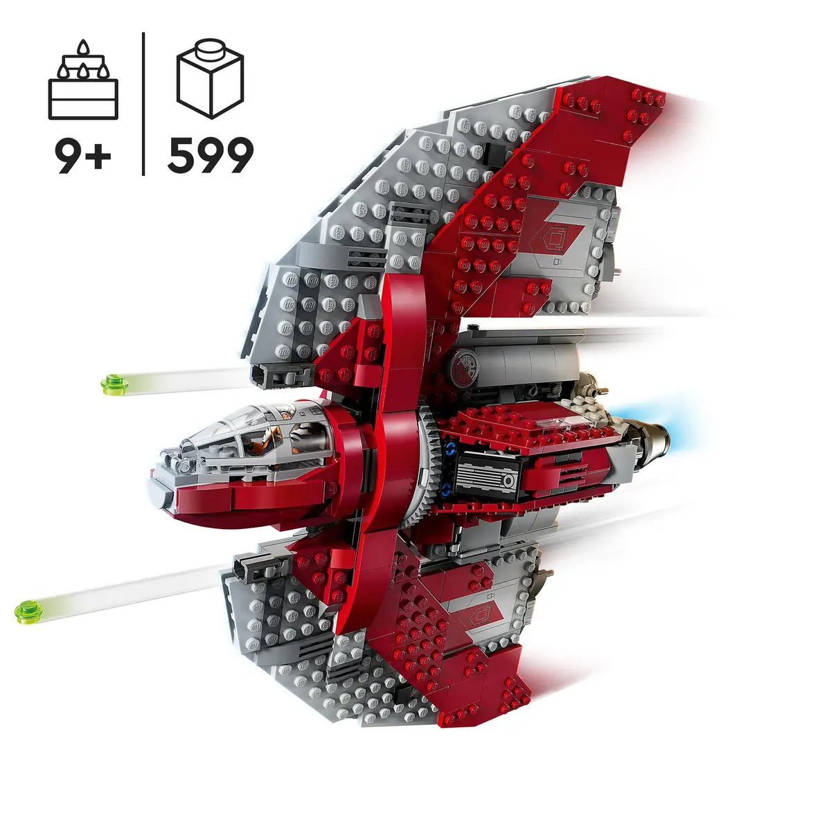 LEGO Star Wars Ahsoka Tano's T-6 Jedi Shuttle | 599 pcs | Creative Star Wars Toy for Kids 9+ - view 3