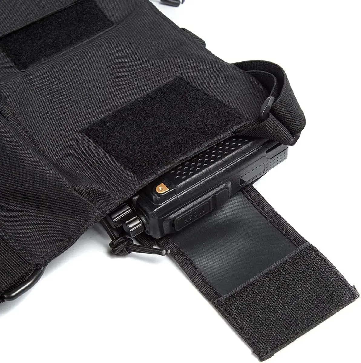 LUITON Radio Shoulder Holster Chest Harness Holder Vest Rig for Two Way Radio 4 Pack | Adjustable Nylon Chest Pouch for Kenwood, Baofeng, Retevis - view 6