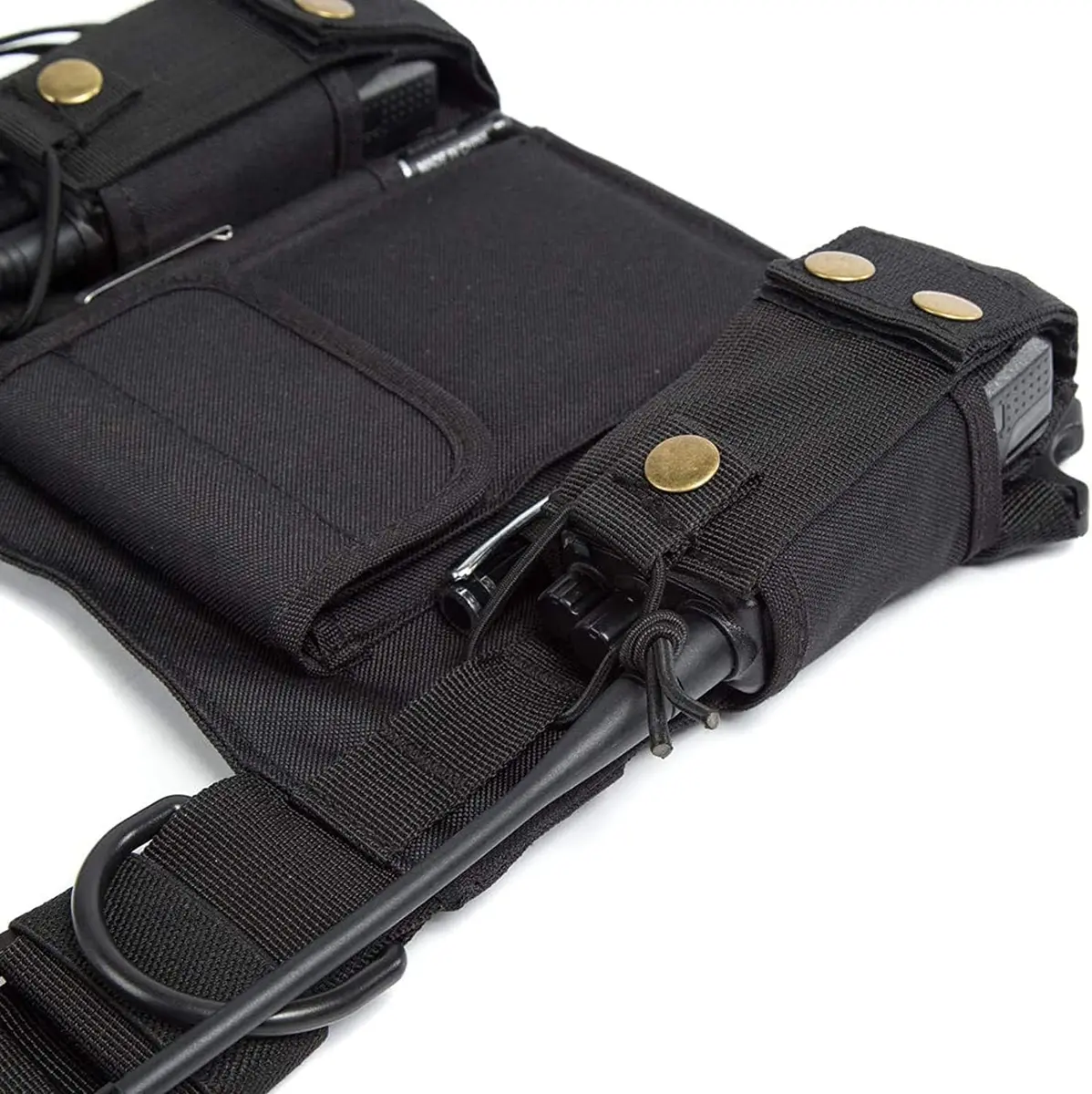 LUITON Radio Shoulder Holster Chest Harness Holder Vest Rig for Two Way Radio 4 Pack | Adjustable Nylon Chest Pouch for Kenwood, Baofeng, Retevis - view 4