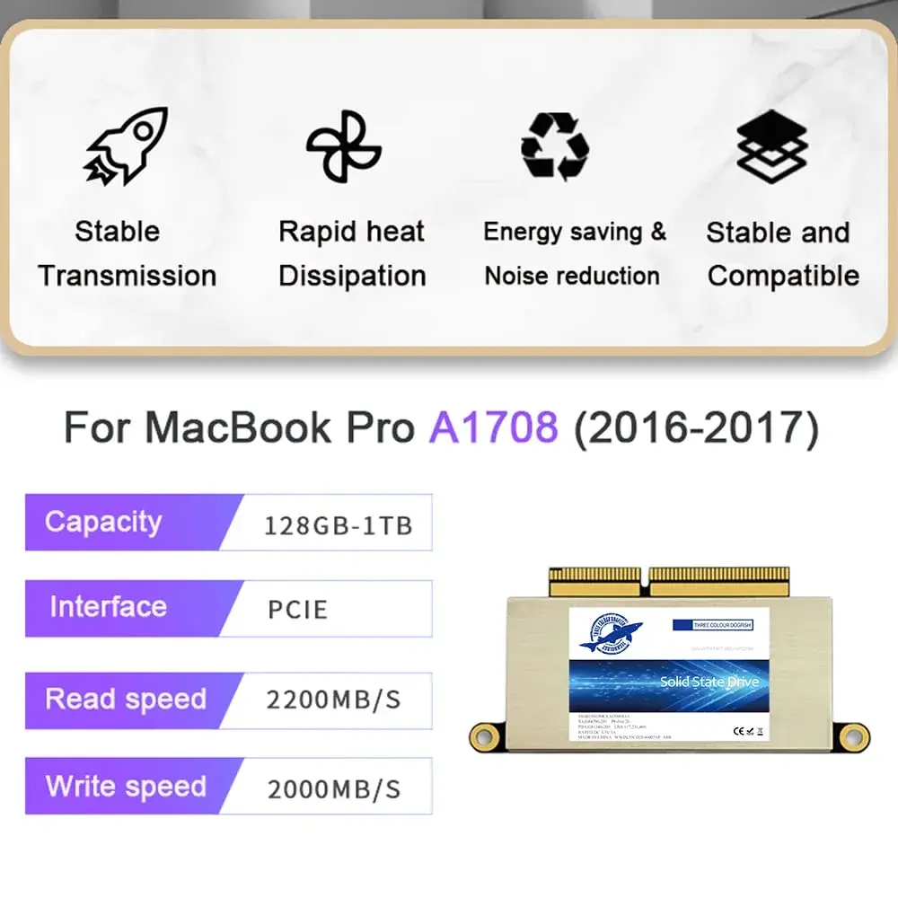 Dogfish 512GB NVMe M.2 SSD for MacBook Pro A1708 (2016-2017) | PCIe Gen3x4 Internal Solid State Drive Upgrade - view 6