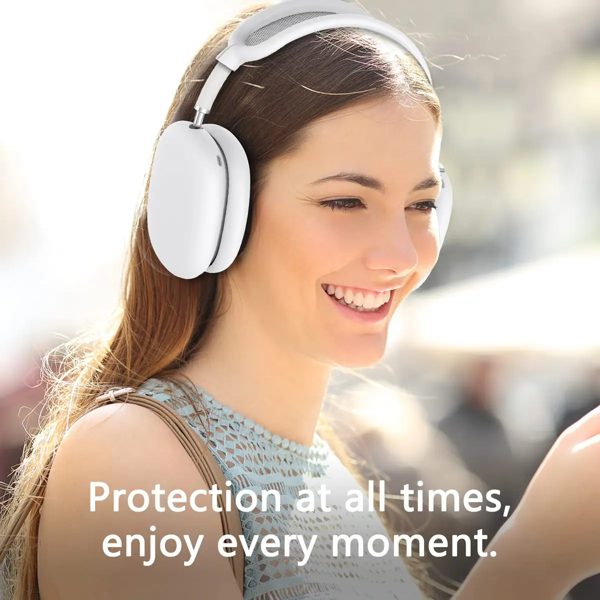 MINDRESY White Silicone Case Cover for AirPods Max 2 / AirPods Max Headphones | 360° Protection, Waterproof & Slim Fit - view 6