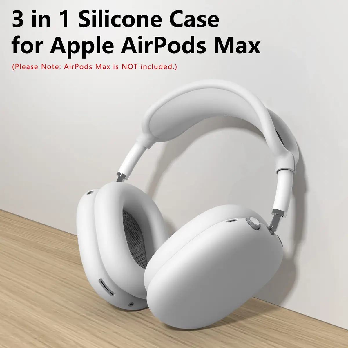 MINDRESY White Silicone Case Cover for AirPods Max 2 / AirPods Max Headphones | 360° Protection, Waterproof & Slim Fit - view 2