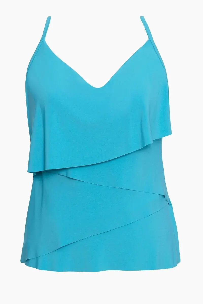 MagicSuit Chloe Tankini Soft Cup Bathing Suit Top Separate, Turquoise, 08 | Flattering Fit & Support - view 5