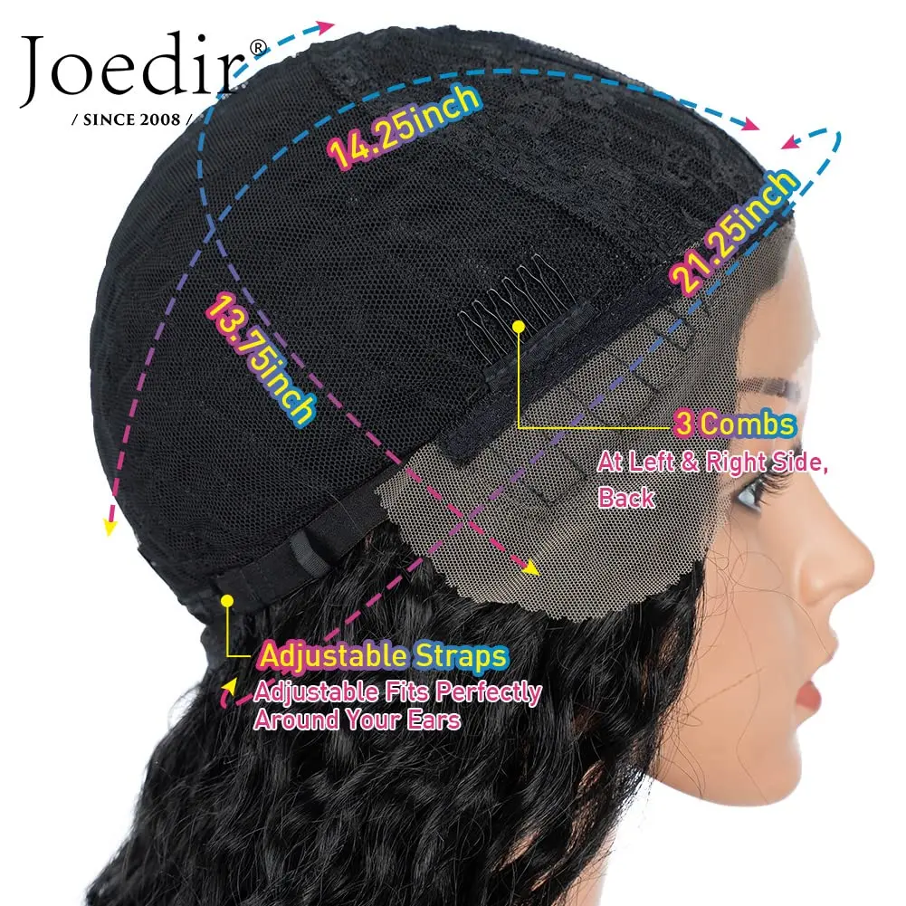 Joedir 32" Deep Curly Wavy Lace Front Synthetic Wig 32in | Heat-Resistant, Pre Plucked Hairline - view 7