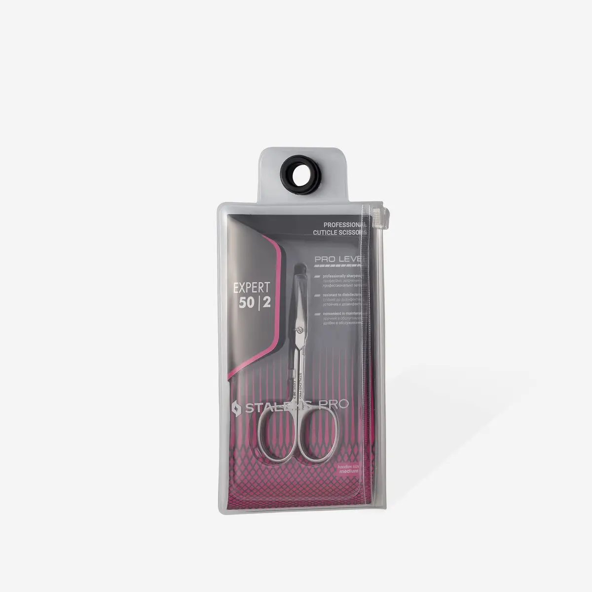 STALEKS PRO Expert 50 Cuticle Scissors - Stainless Steel, Extra Fine Curved Blade for Precise Cuticle Trimming - view 2