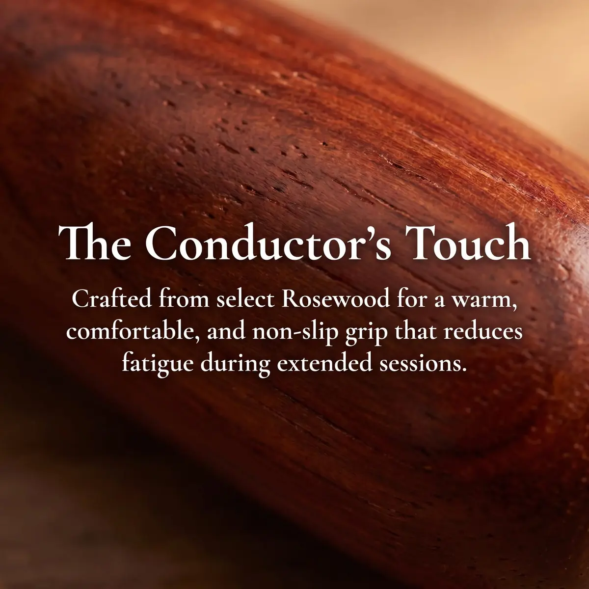 Cheerock Rosewood Handle Conducting Baton 15 Inch with Case | Balanced Weight for Precise Movements - view 4