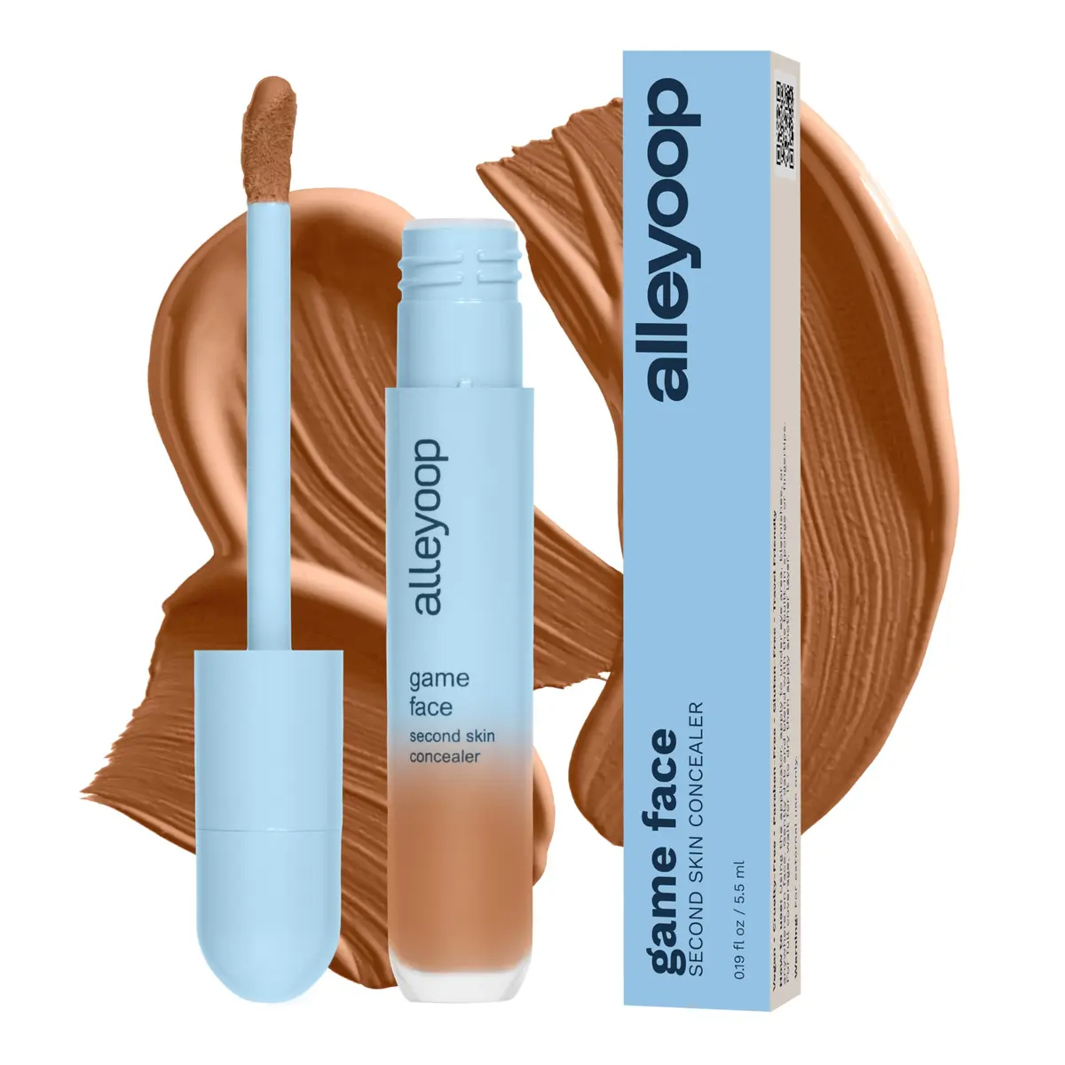 ALLEYOOP Game Face Second-Skin Concealer 0.19 Fl Oz | Crease-Proof Under Eye, Hydrating, Vegan - main product image
