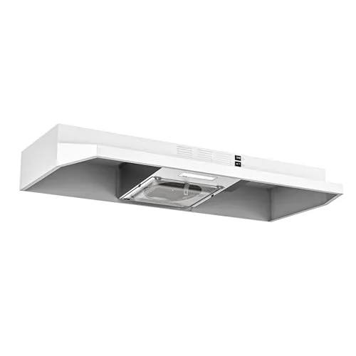 FIREGAS 30 Inch Under Cabinet Range Hood White | 300 CFM Ducted/Ductless Convertible - main product image