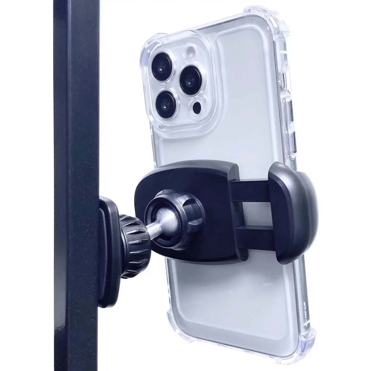 ARMOLABX Heavy Duty Magnetic Phone Holder Mount for Gym & All Metal Surfaces | Fits Big Phones & Thick Cases (Black) - main product image