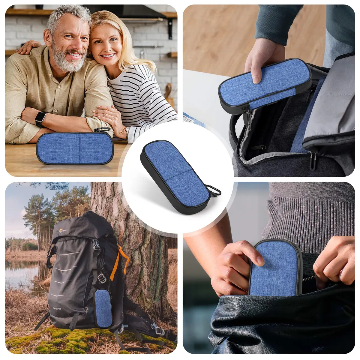Gelozid Insulin Cooler Travel Case Blue | Compact, Insulated with 2 Reusable Ice Packs for Diabetic Supplies - view 7