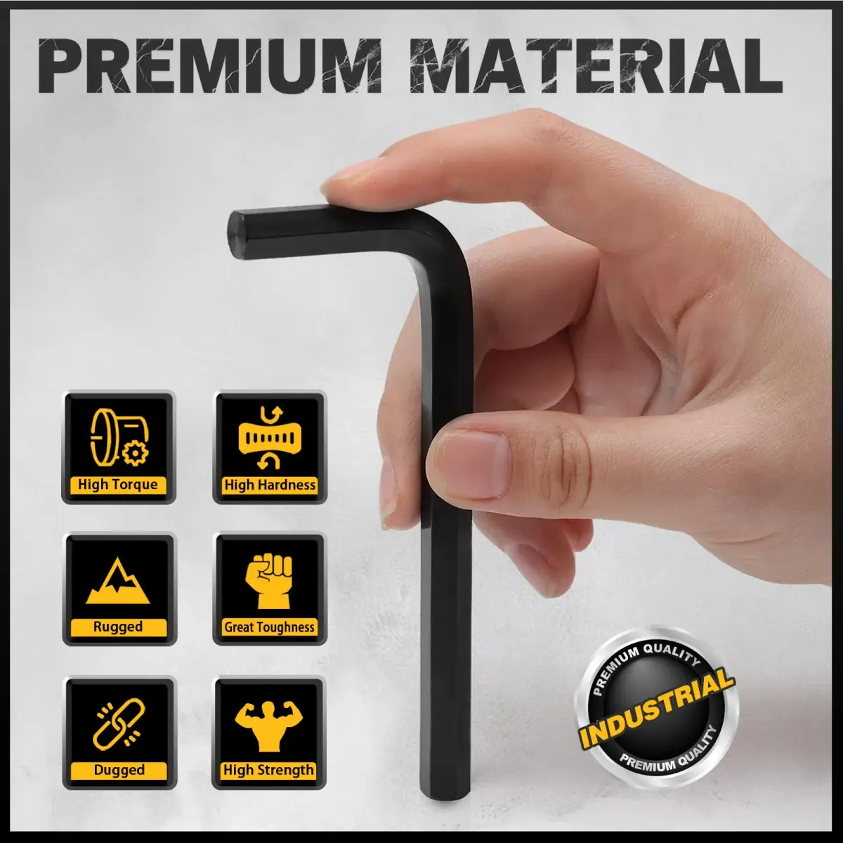 ELEAD 31-Piece Hex Key Set with Torque Handle, 0.7mm-10mm & 0.028"-3/8" | Heat-Treated Alloy Steel - view 6