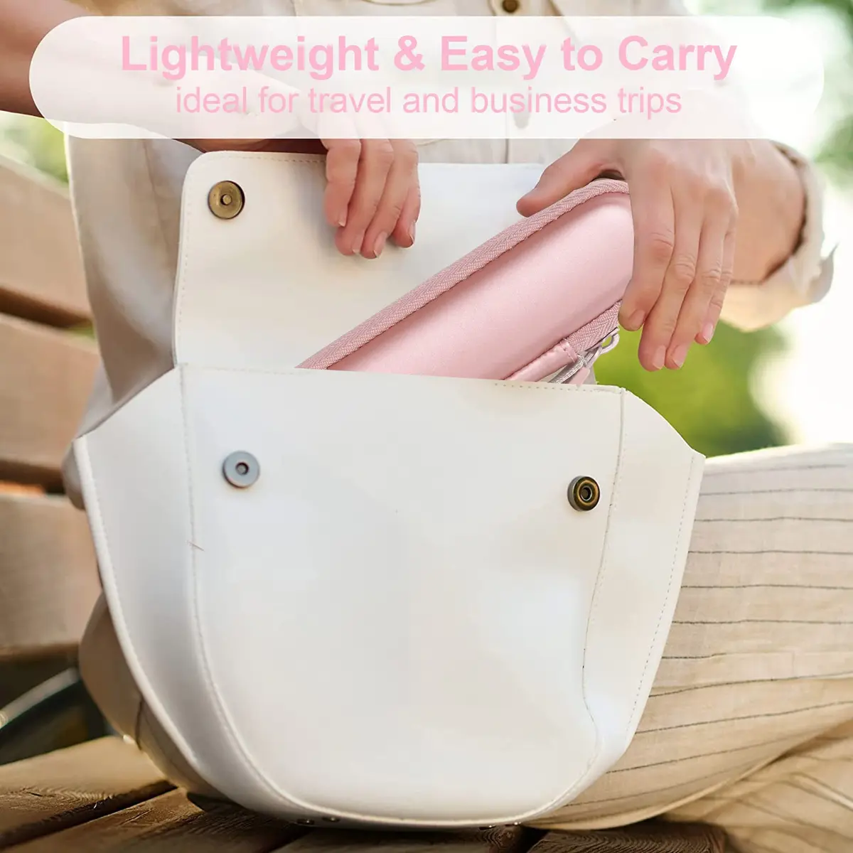 co2CREA Hard Carrying Case for SolaWave 4-in-1 Facial Wand, Pink | Shockproof Waterproof Travel Storage - view 5
