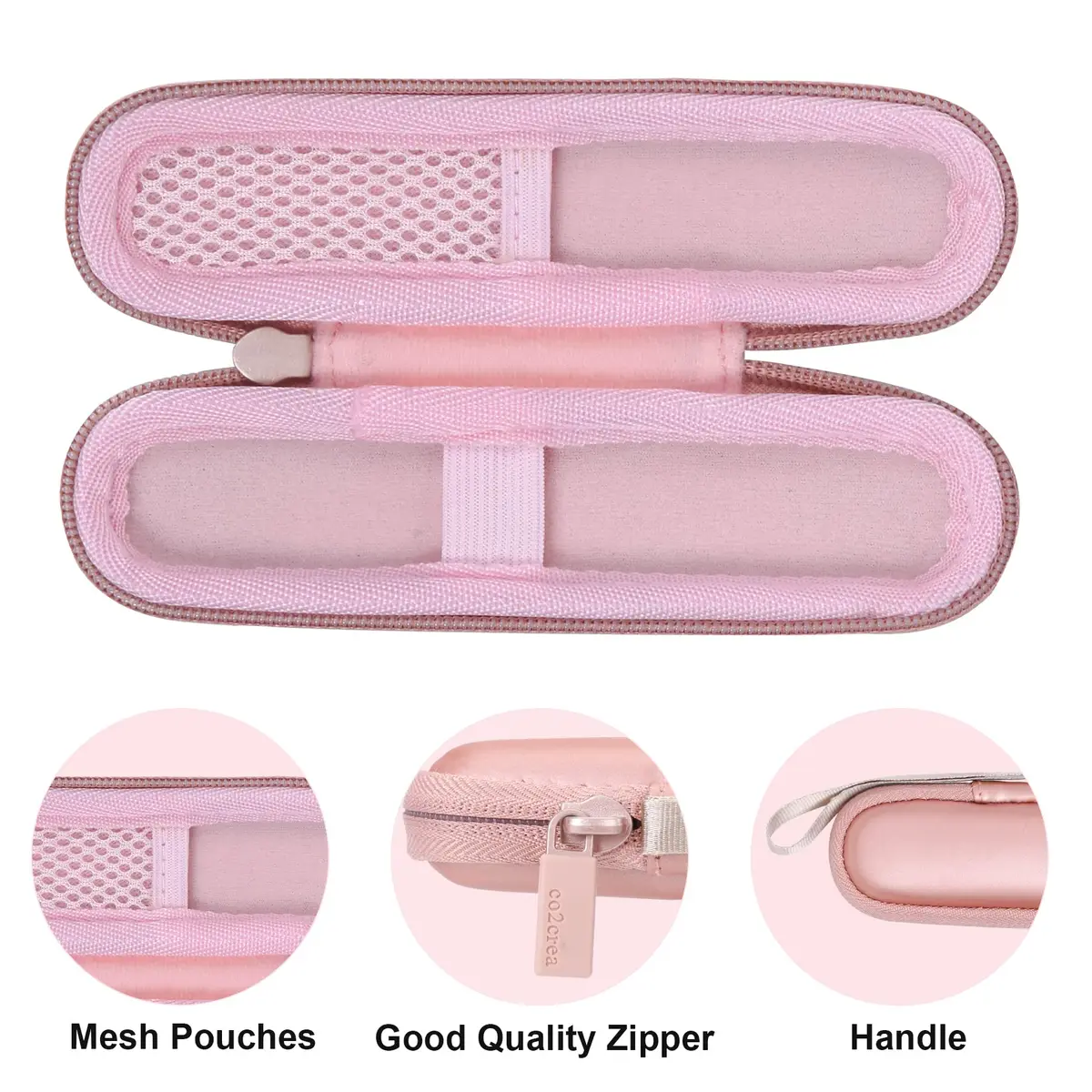 co2CREA Hard Carrying Case for SolaWave 4-in-1 Facial Wand, Pink | Shockproof Waterproof Travel Storage - view 3