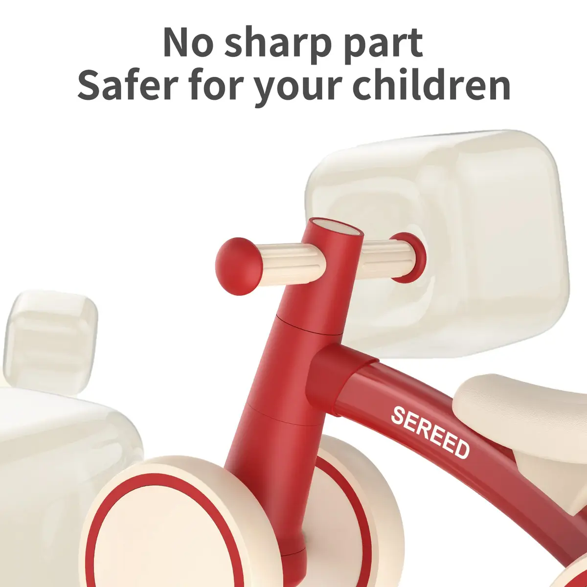 SEREED Baby Balance Bike Red 10 inches (25.4 cm) | First Birthday Gift Toy for Toddlers 12-24 Months - view 6