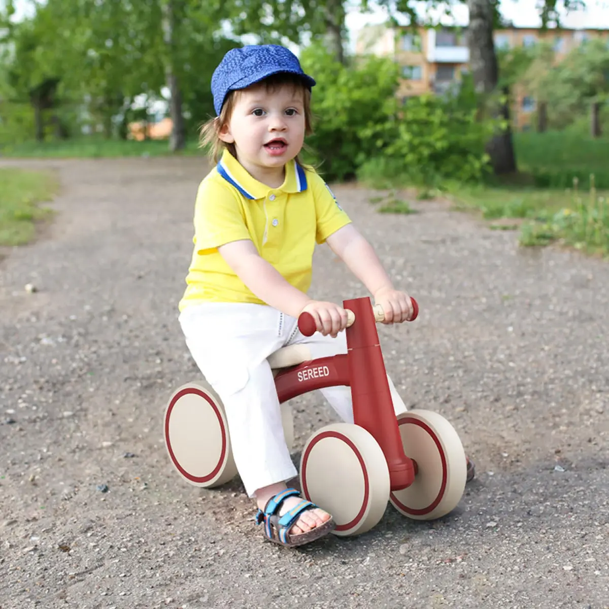 SEREED Baby Balance Bike Red 10 inches (25.4 cm) | First Birthday Gift Toy for Toddlers 12-24 Months - view 9