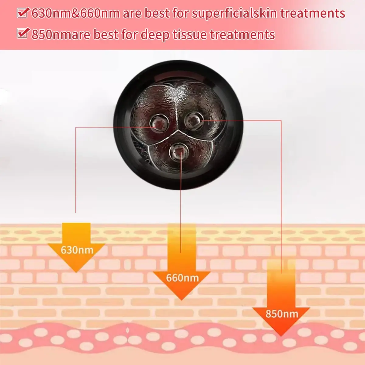 YZYOE Infrared Light Therapy Wand 630nm 660nm 850nm | Targeted Pain Relief & Skin Health - view 3