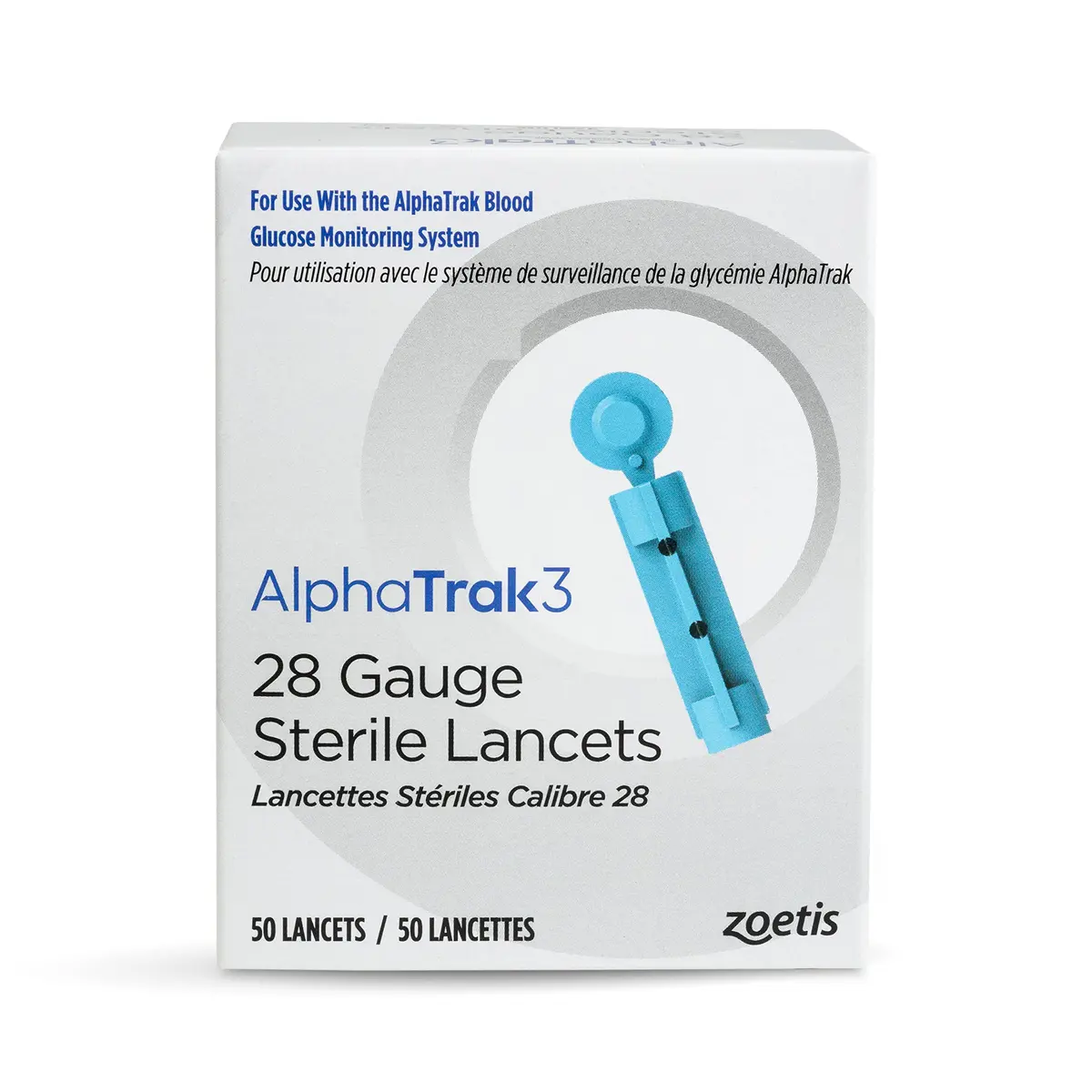AlphaTRAK Blood Glucose Lancets 28 Gauge | Sterile, 50 Count for Diabetic Cats & Dogs - main product image