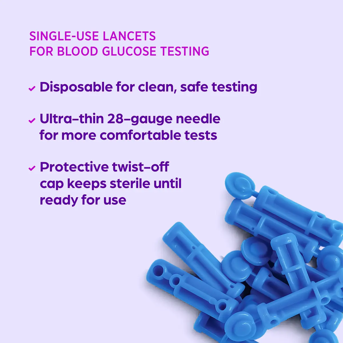 AlphaTRAK Blood Glucose Lancets 28 Gauge | Sterile, 50 Count for Diabetic Cats & Dogs - view 3