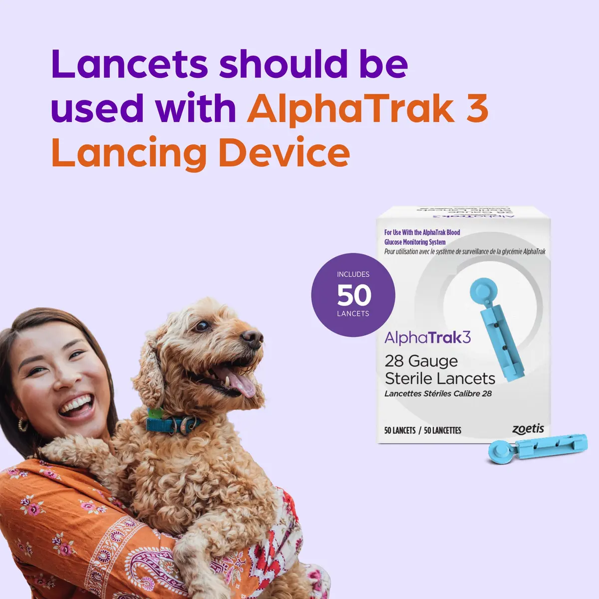 AlphaTRAK Blood Glucose Lancets 28 Gauge | Sterile, 50 Count for Diabetic Cats & Dogs - view 4