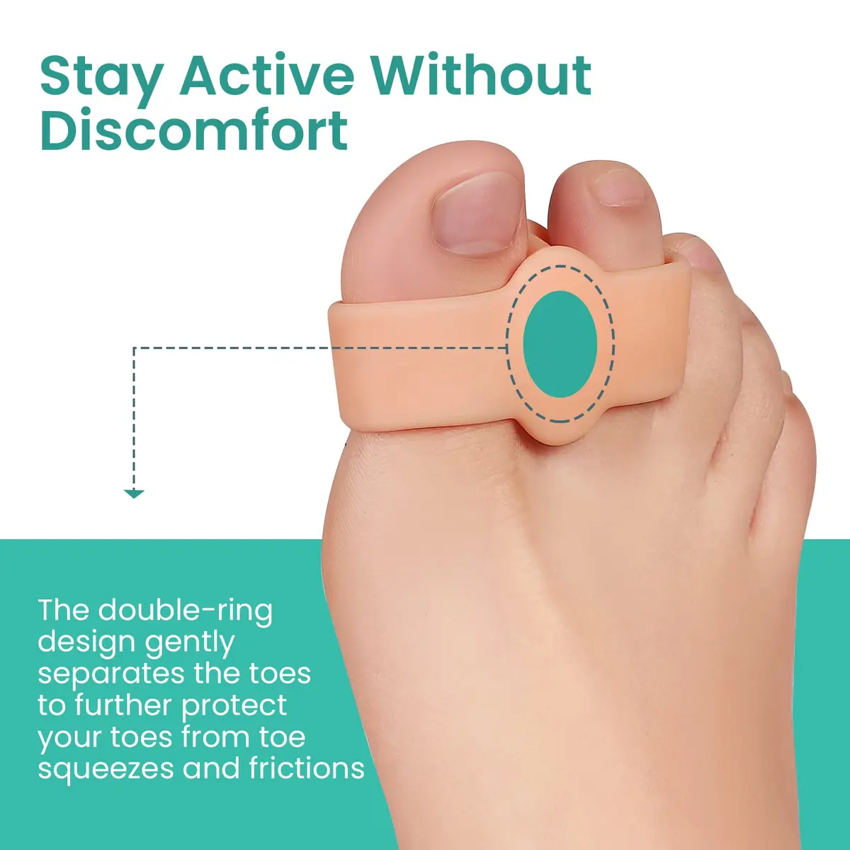 Welnove Bunion Corrector Pack of 12 | Toe Separators for Overlap & Bunions, Soft Gel, Reusable, Suitable for Men & Women - view 4