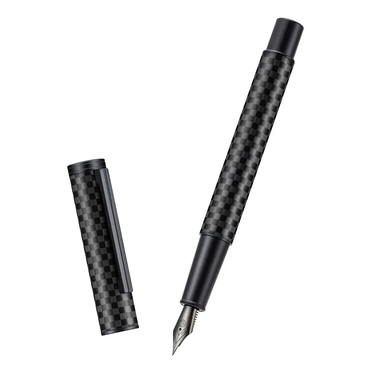 Asvine 1861 Black Forest Carbon Fiber Fountain Pen 13.6cm (5.35in) | Smooth Writing, Metal Case Set - view 2