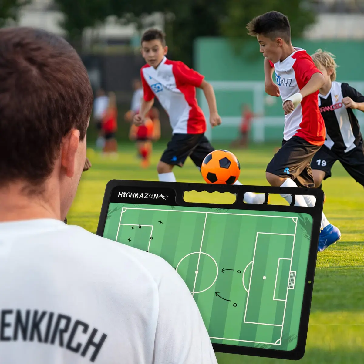 HIGHRAZON Dry Erase Soccer Clipboard 16.5''Lx12.4''W | Portable Double-Sided Coaching Board - view 6