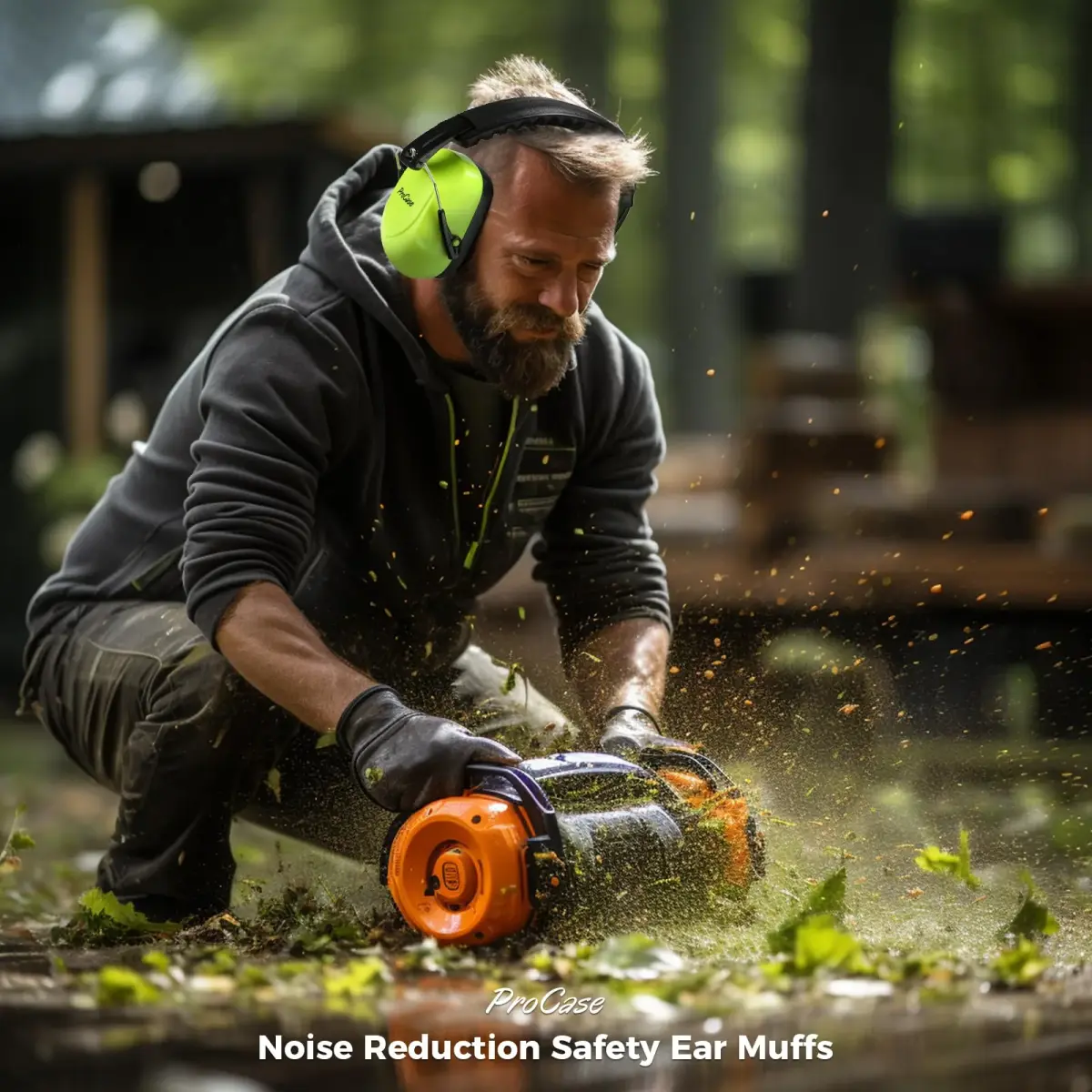 ProCase NRR 28dB Passive Noise Reduction Earmuffs | ANSI S3.19 Certified, Adjustable Headband, Foldable Design - view 5