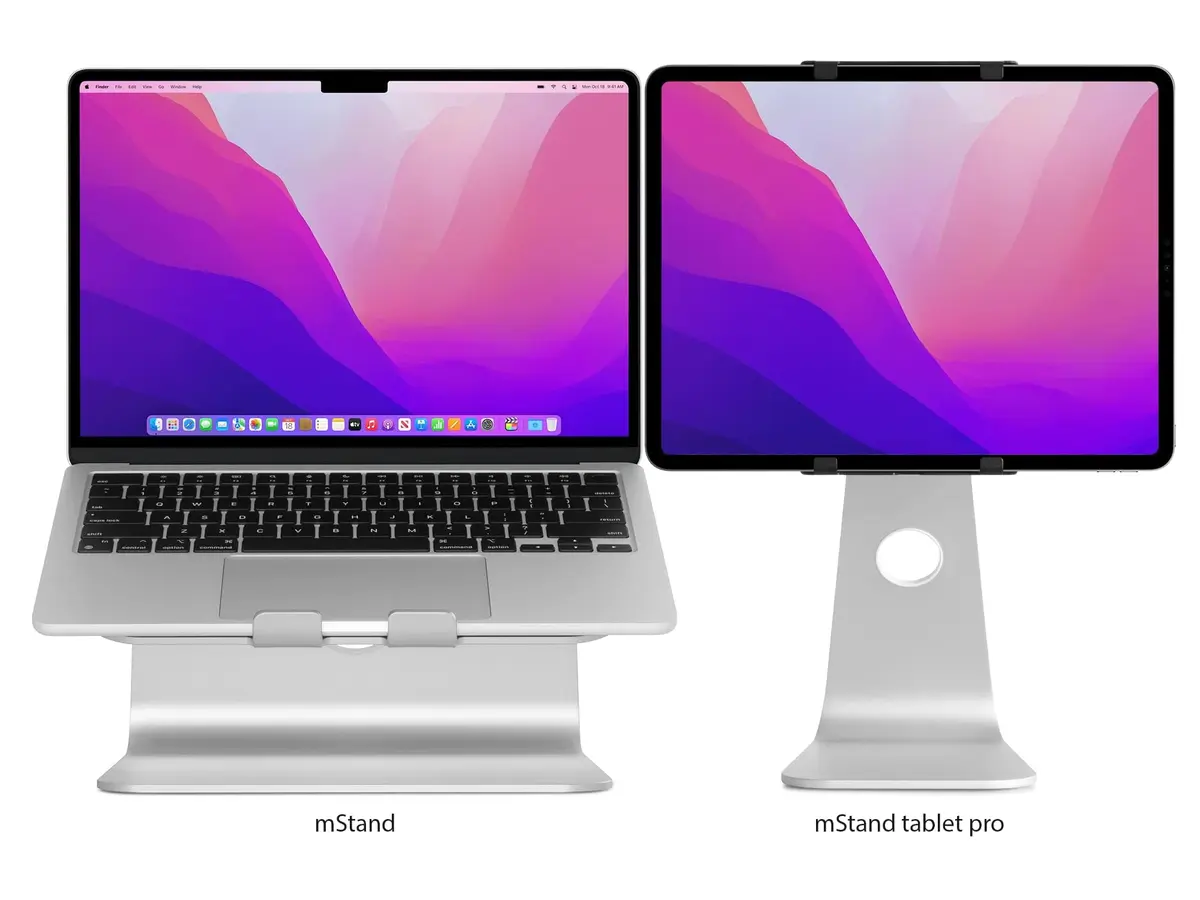 Rain Design mStand Laptop Stand Midnight | 15.6" (39.4 cm) Aluminum Ergonomic Riser - view 4