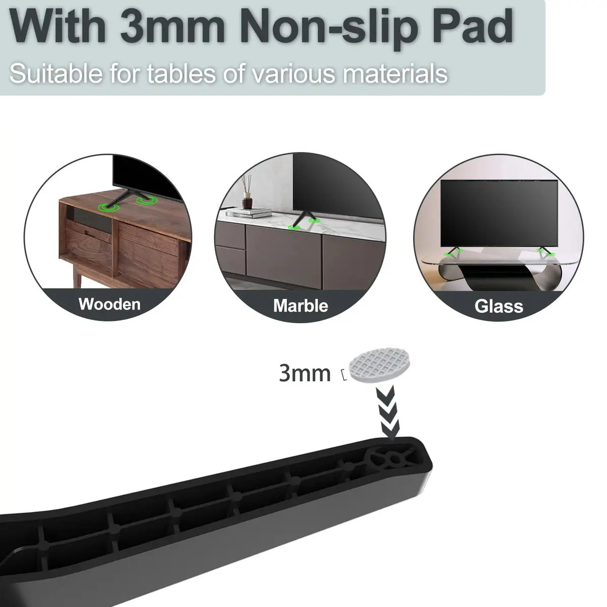 Maozhren Replacement TV Stand Legs for LG 49-55 Inch TVs | Includes Screws & Instructions - view 6